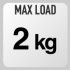 SUPPORTS MAX LOAD OF 2KG