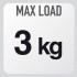 SUPPORTS MAX LOAD OF 3KG
